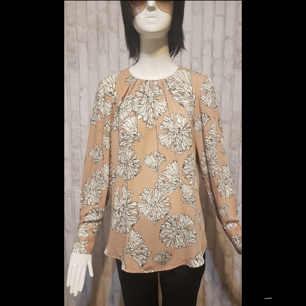 H&M Peach Floral Blouse size 12